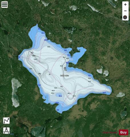 Robb Lake depth contour Map - i-Boating App - Satellite