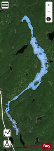 Beak Lake depth contour Map - i-Boating App - Satellite