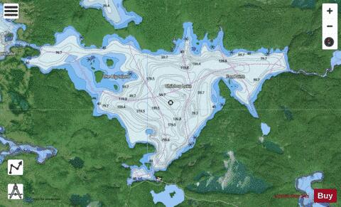 Chiblow Lake depth contour Map - i-Boating App - Satellite