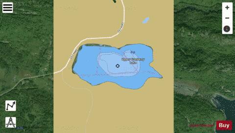 Upper Cranberry Lake depth contour Map - i-Boating App - Satellite