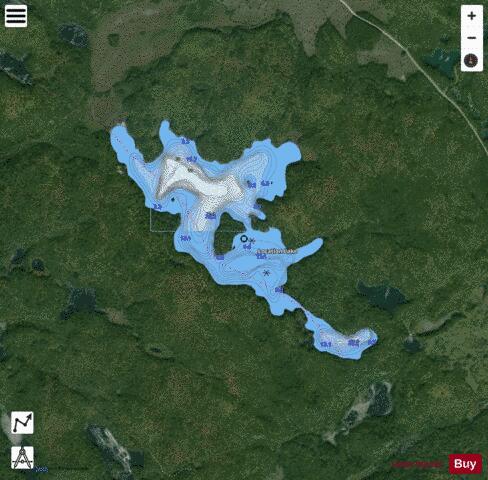Location Lake depth contour Map - i-Boating App - Satellite