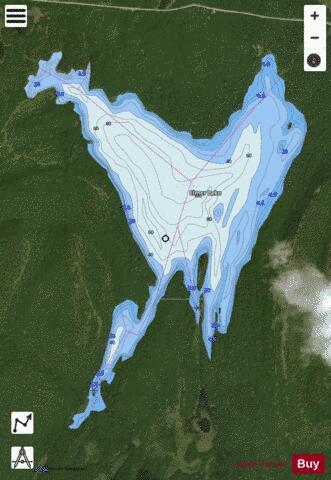 Elmer Lake depth contour Map - i-Boating App - Satellite
