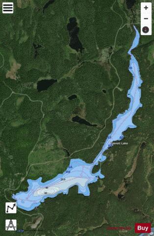 Everett Lake depth contour Map - i-Boating App - Satellite