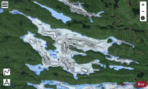 Ten Mile Lake depth contour Map - i-Boating App - Satellite