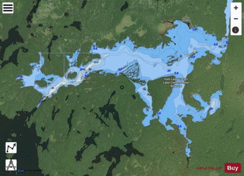 Lady Evelyn Lake depth contour Map - i-Boating App - Satellite