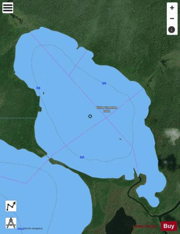 Little Cameron Lake depth contour Map - i-Boating App - Satellite