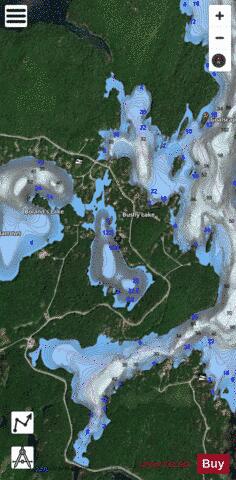 Bush Lake depth contour Map - i-Boating App - Satellite