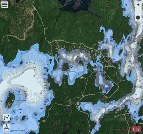 Boland's Lake depth contour Map - i-Boating App - Satellite