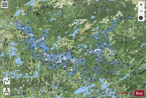 Lac Seul depth contour Map - i-Boating App - Satellite