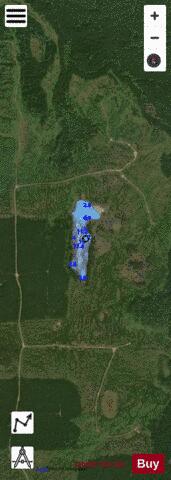 Corkill Lake 25 depth contour Map - i-Boating App - Satellite