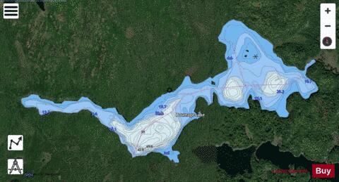 Boumage Lake depth contour Map - i-Boating App - Satellite