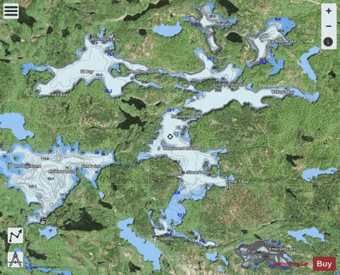 Matinenda Lake depth contour Map - i-Boating App - Satellite