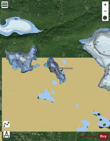 Little Duck Lake depth contour Map - i-Boating App - Satellite