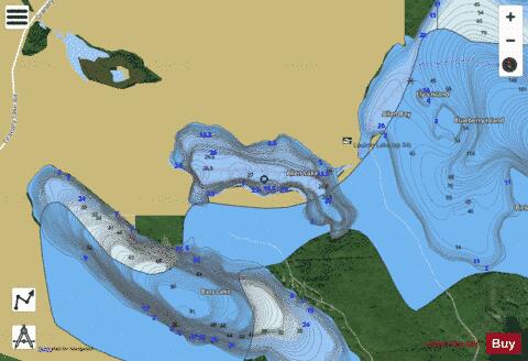 Allen Lake depth contour Map - i-Boating App - Satellite