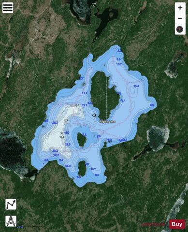 Nigick Lake depth contour Map - i-Boating App - Satellite