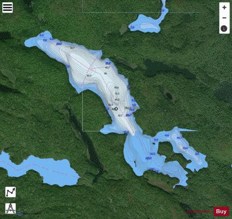 Ezma Lake depth contour Map - i-Boating App - Satellite