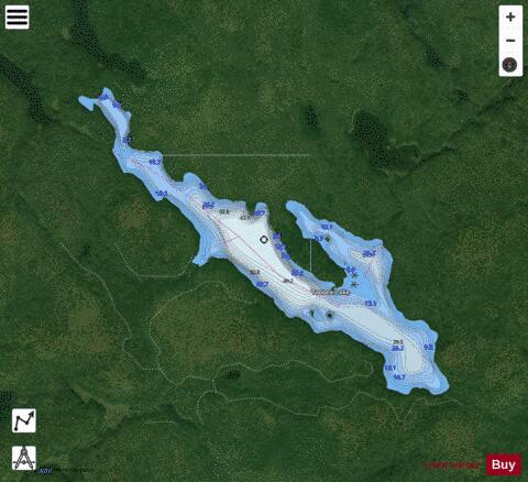 Toobee Lake depth contour Map - i-Boating App - Satellite