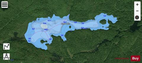 Pistol Lake depth contour Map - i-Boating App - Satellite