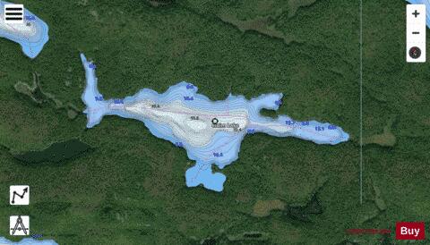 Claim Lake depth contour Map - i-Boating App - Satellite