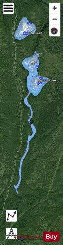 Distant Lake depth contour Map - i-Boating App - Satellite