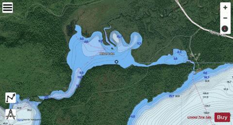 Mikel Lake depth contour Map - i-Boating App - Satellite
