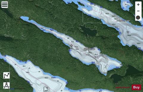 Gibberry Lake depth contour Map - i-Boating App - Satellite
