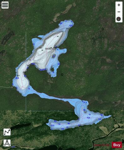 Brodill Lake depth contour Map - i-Boating App - Satellite
