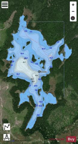 Gib Lake depth contour Map - i-Boating App - Satellite