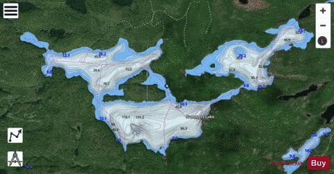 Summers Lake depth contour Map - i-Boating App - Satellite
