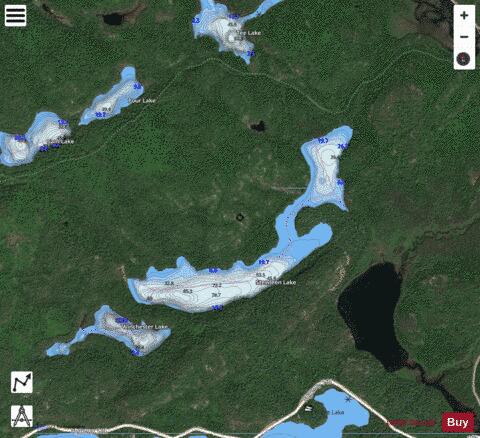 Stewleen Lake depth contour Map - i-Boating App - Satellite