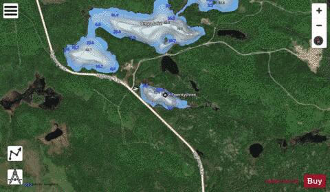 Lake Twentythree depth contour Map - i-Boating App - Satellite