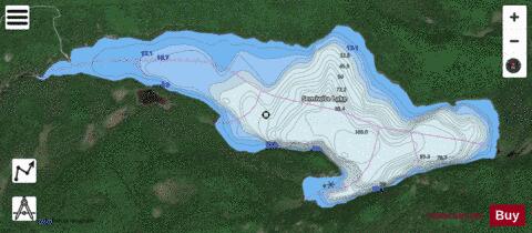 Semiwite Lake depth contour Map - i-Boating App - Satellite