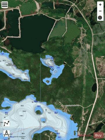 Manydace L. depth contour Map - i-Boating App - Satellite