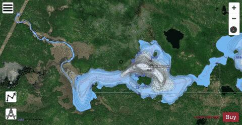 Marshland Lake depth contour Map - i-Boating App - Satellite
