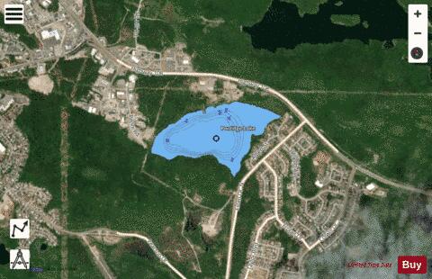 Porridge Lake depth contour Map - i-Boating App - Satellite