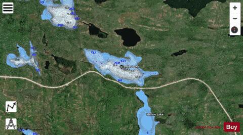 Gander Lake depth contour Map - i-Boating App - Satellite