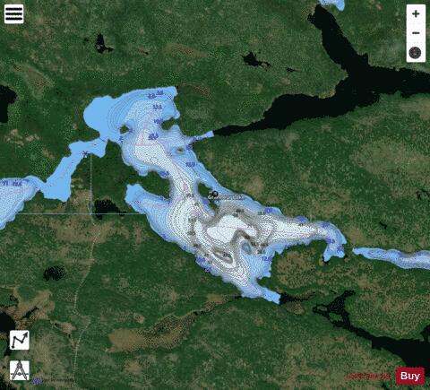 Grandeur Lake depth contour Map - i-Boating App - Satellite
