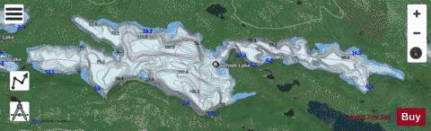 Rawhide Lake depth contour Map - i-Boating App - Satellite