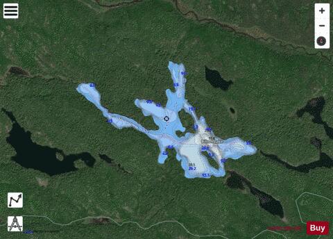 Bilton Lake depth contour Map - i-Boating App - Satellite
