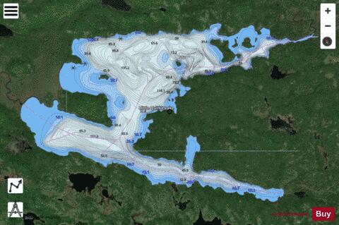 Little Quirke Lake depth contour Map - i-Boating App - Satellite