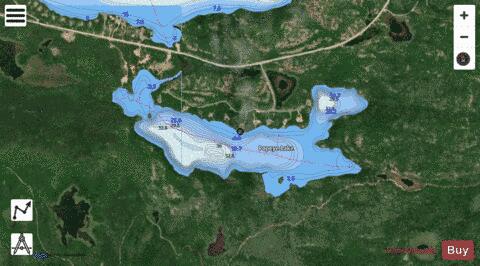Popeye Lake depth contour Map - i-Boating App - Satellite