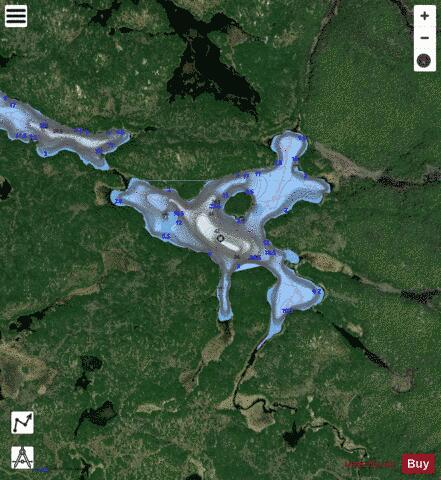 Glenn L. depth contour Map - i-Boating App - Satellite