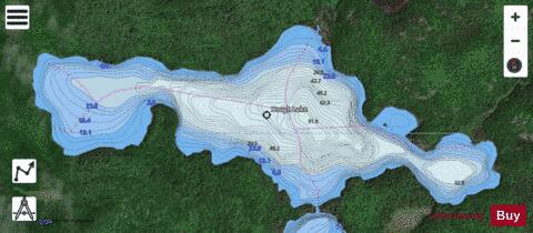 Hough Lake depth contour Map - i-Boating App - Satellite
