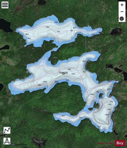 May Lake depth contour Map - i-Boating App - Satellite