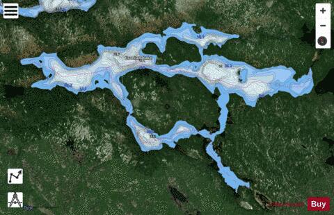 Uranium Lake depth contour Map - i-Boating App - Satellite