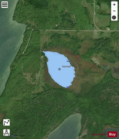 Dace Lake depth contour Map - i-Boating App - Satellite