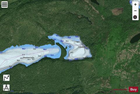 Bevans Lake depth contour Map - i-Boating App - Satellite