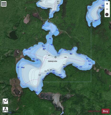 Quimby Lake depth contour Map - i-Boating App - Satellite