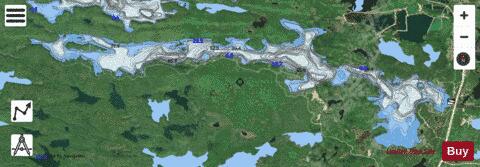 Dunlop Lake depth contour Map - i-Boating App - Satellite