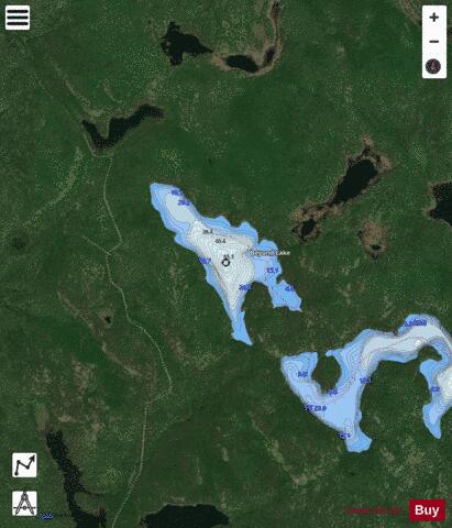 Beyond Lake depth contour Map - i-Boating App - Satellite